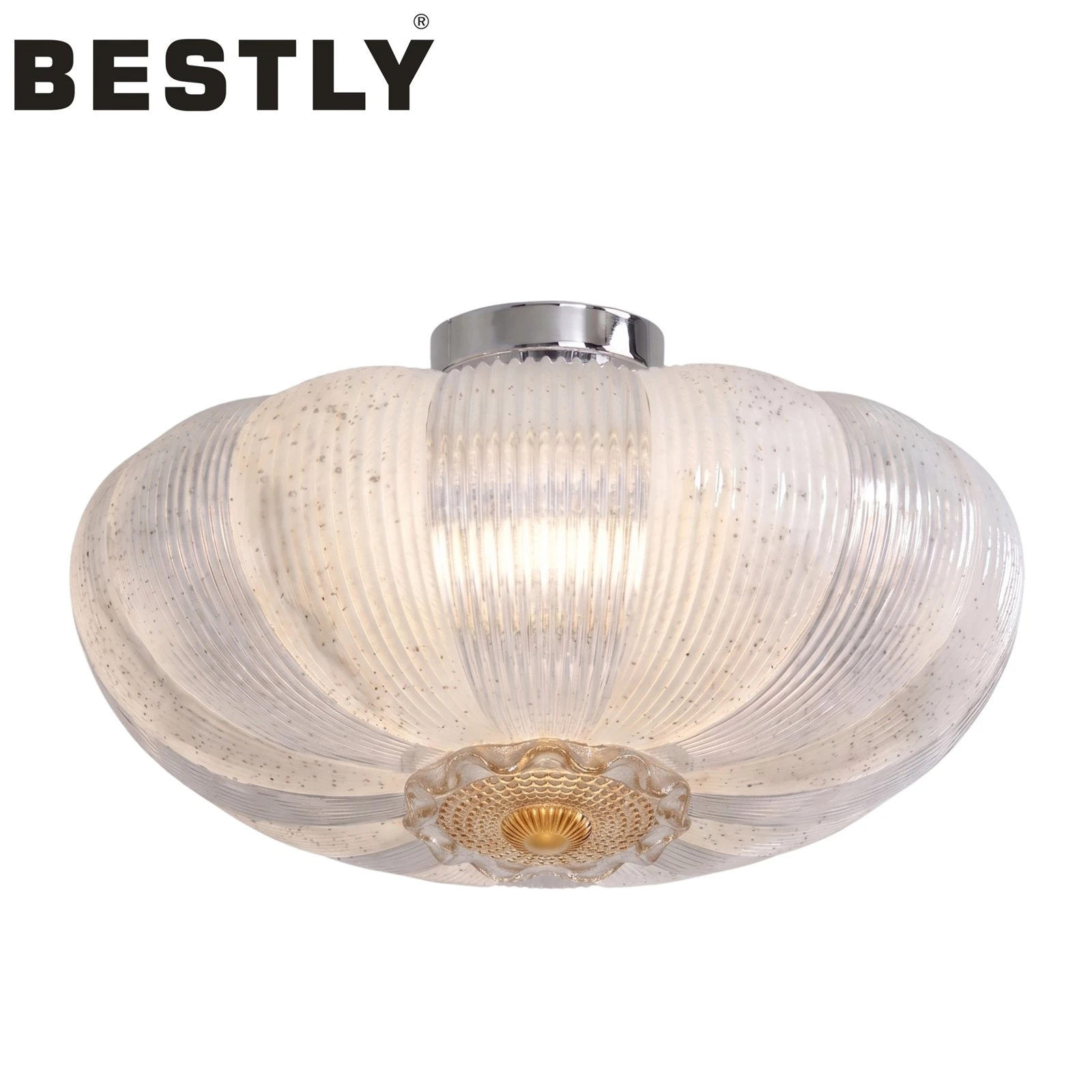 Modern Dual-tone Glass Chandelier