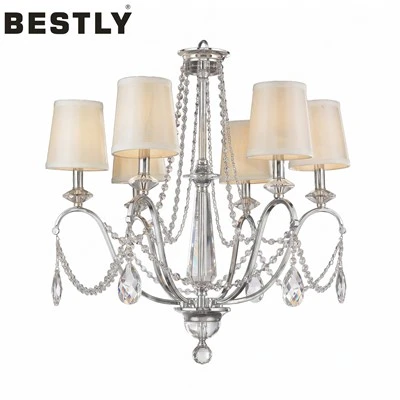 Klasické krištáľové lusterové lampy s tienidlom