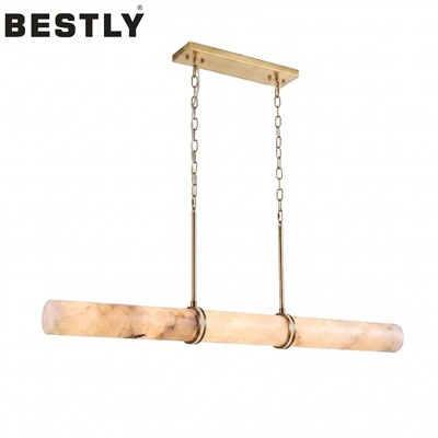 Minimalistický alabastrový lineárny luster s LED